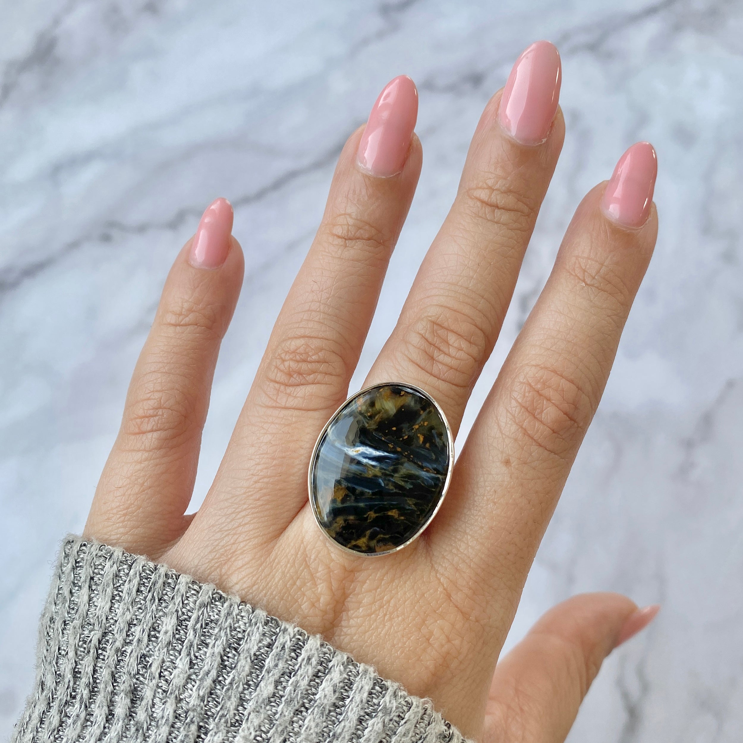 Pietersite Adjustable Ring-(PIT-R-11)